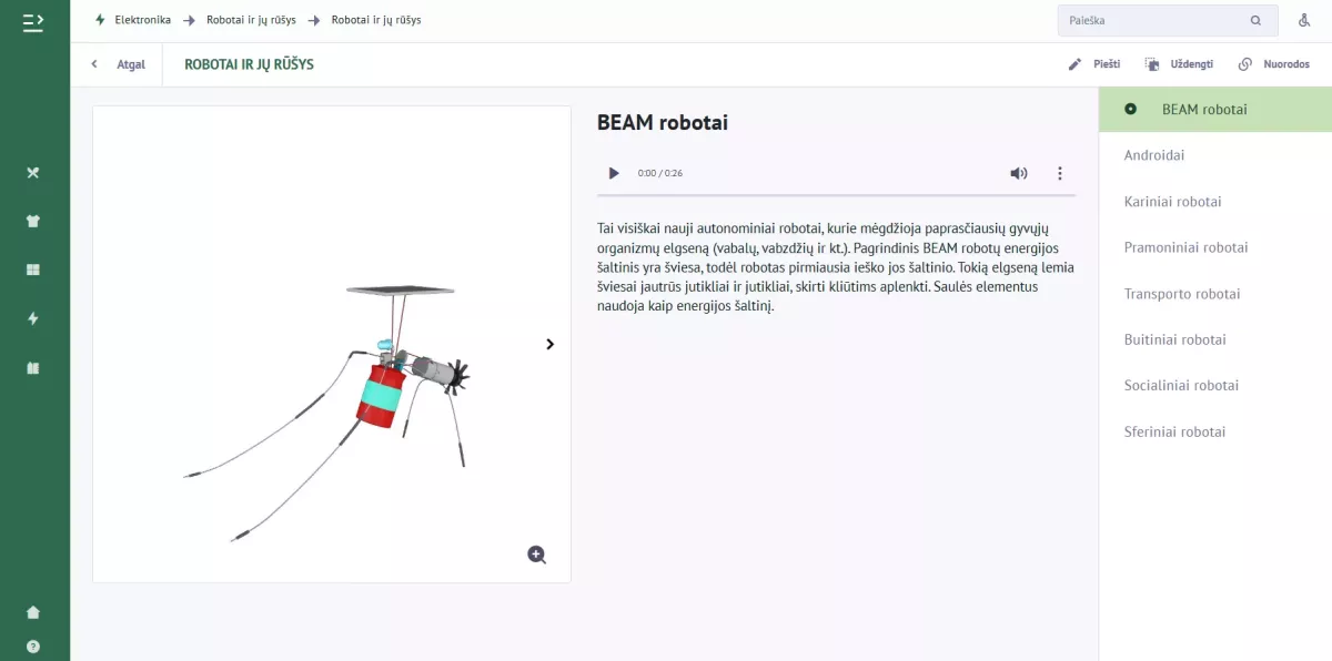 Skaitmeninė mokymo priemonė „Technologijos 5-10 klasėms“