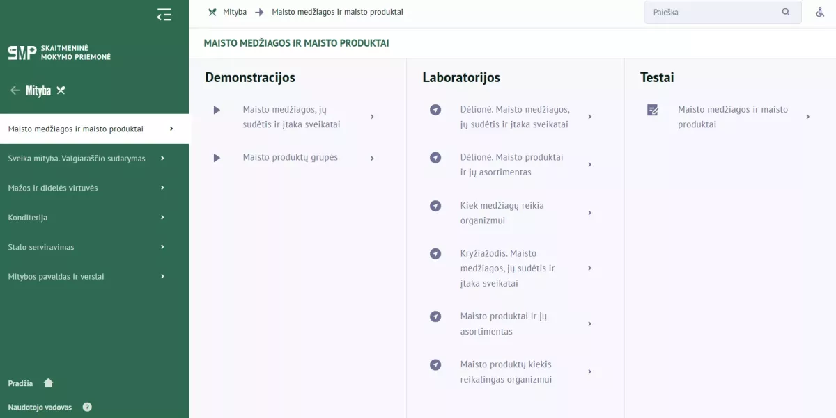 Skaitmeninė mokymo priemonė „Technologijos 5-10 klasėms“