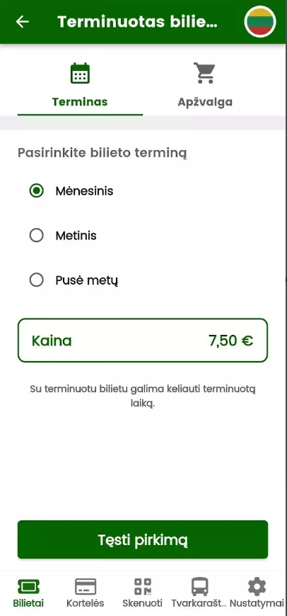 Mobilioji aplikacija „Skenuok ir važiuok“