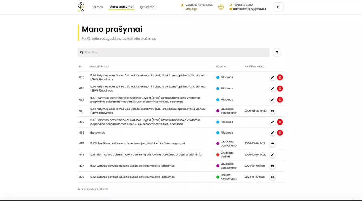 Jonava „Elektroninių paslaugų sistema“ tobulinimas