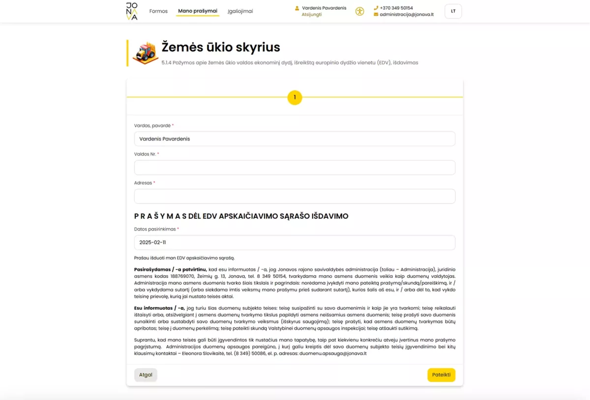 Jonava „Elektroninių paslaugų sistema“ tobulinimas