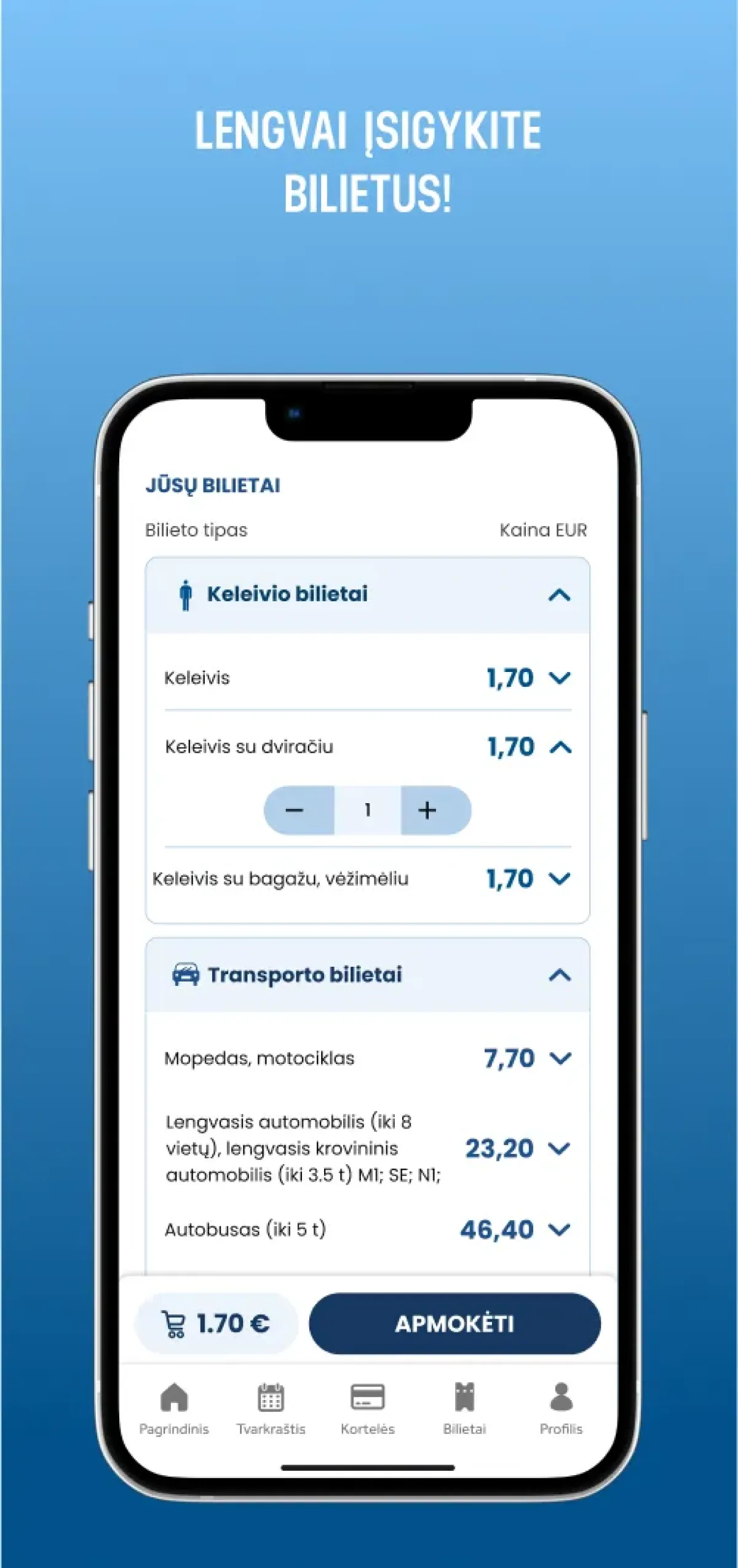 Mobilioji aplikacija „Smiltynės perkėla“