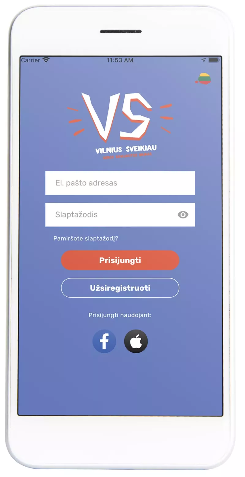Mobilioji aplikacija „Vilnius sveikiau“