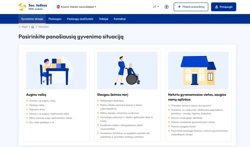 SOC.TAŠKAS – skaitmeninė socialinių paslaugų administravimo ir gyventojų savitarnos sistema
