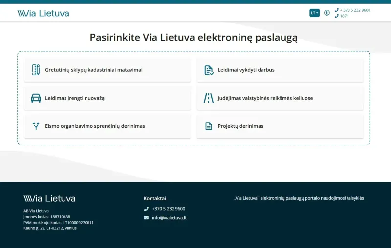 Via Lietuva elektroninių paslaugų portalas