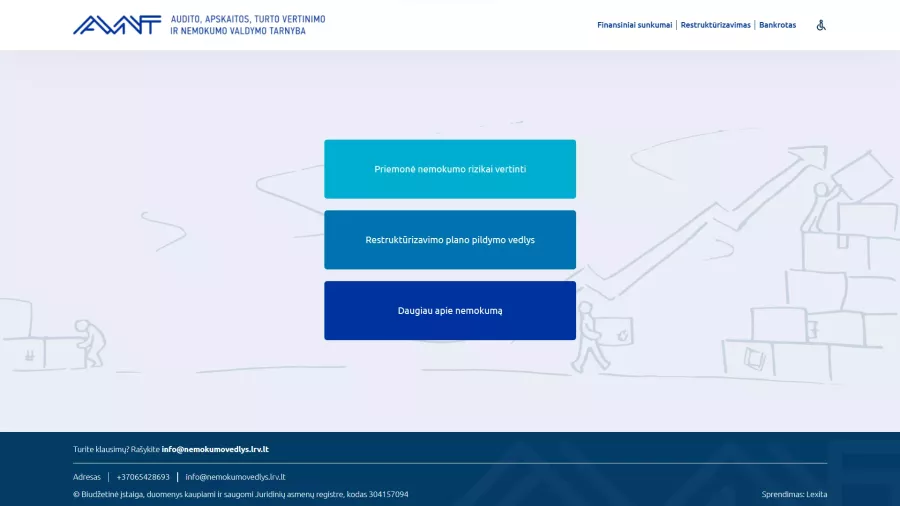 Sukurta informacinė sistema „Nemokumo vedlys"